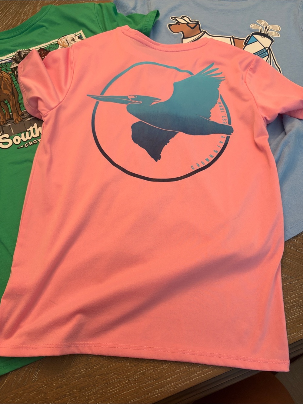 crown & ivy Kids Short-Sleeve Tees in Green, Light Blue, Royal Blue & Pink - Picture 5 of 13